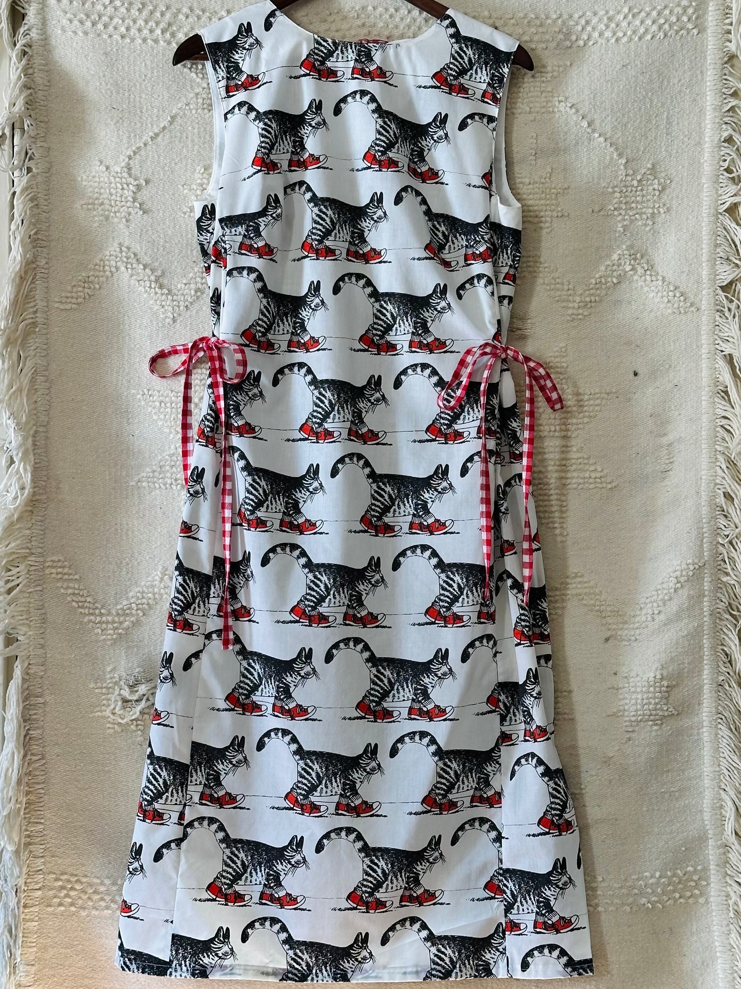 Snare Side-Tie Midi Dress - Kliban Cat