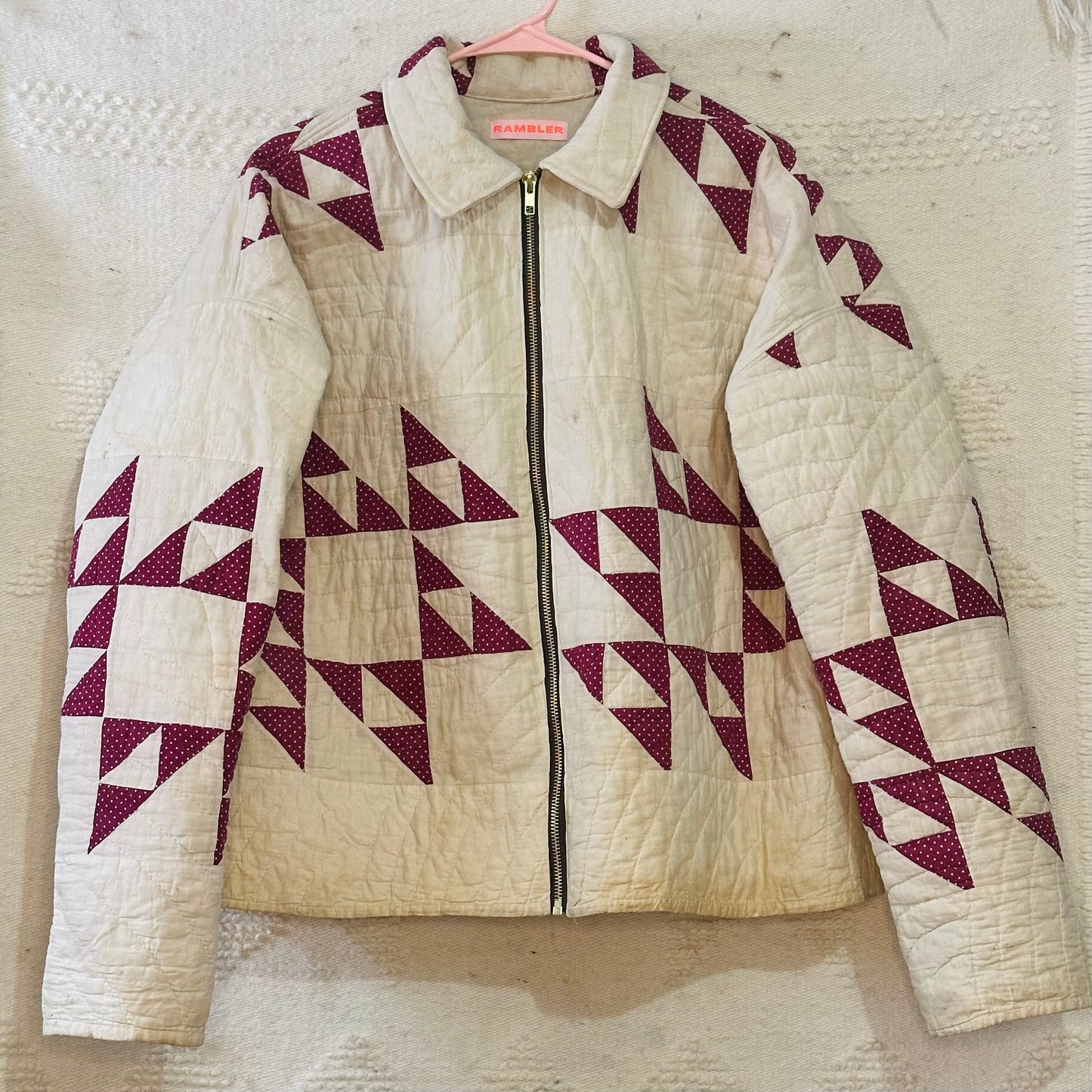 Quilted Task Coat - Polka Spot