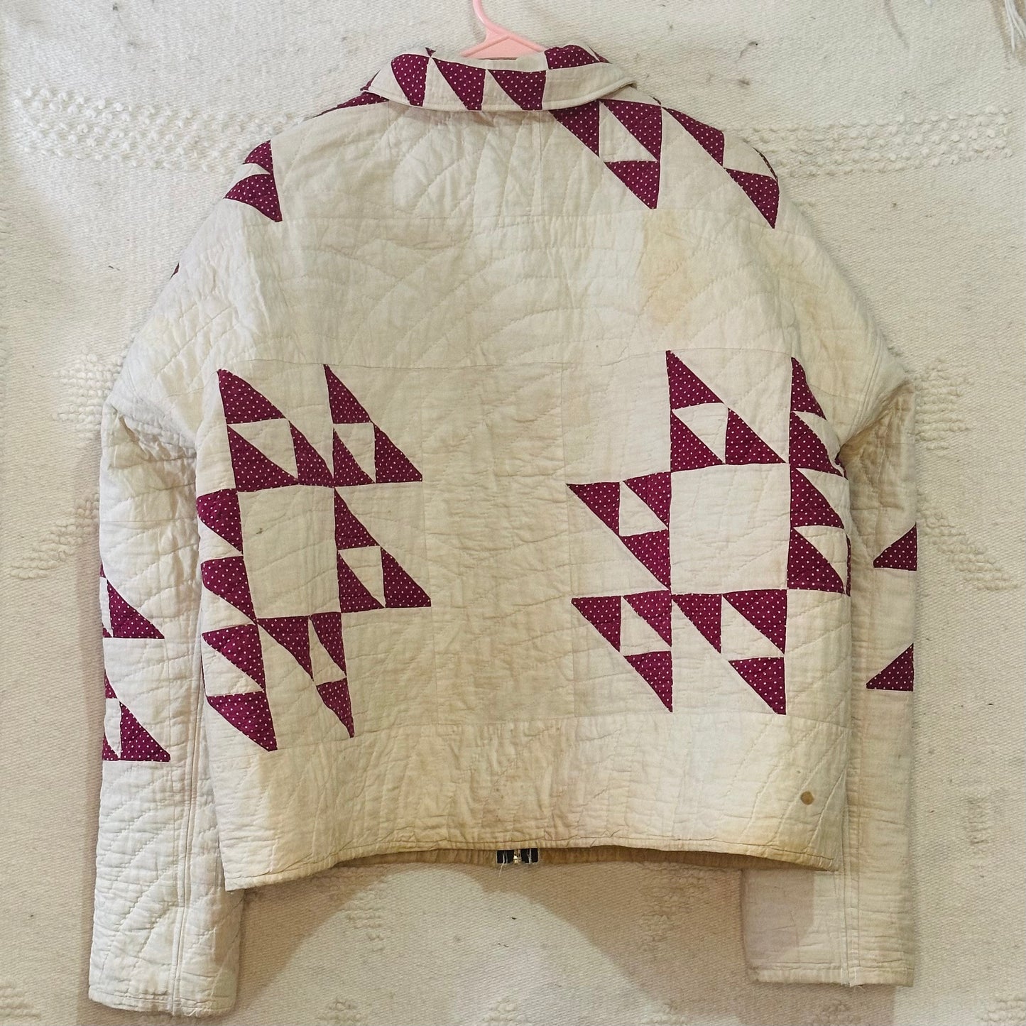 Quilted Task Coat - Polka Spot