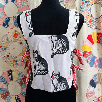 Small/Medium Cat Apron Tie Top