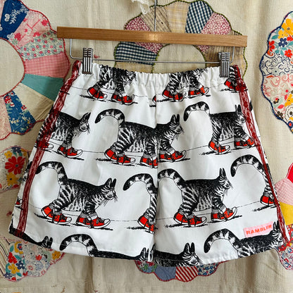 Small/Medium Cat Shorts - Lace Stripe